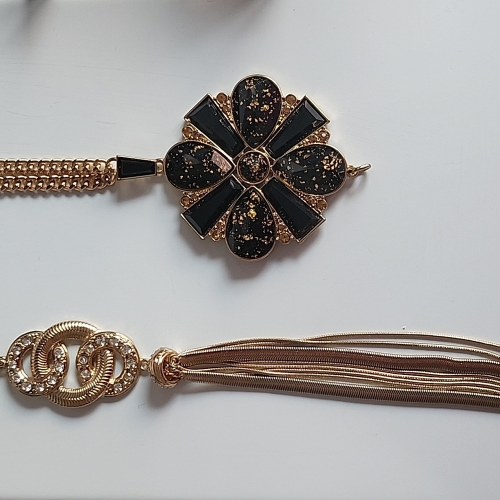Long formal necklaces